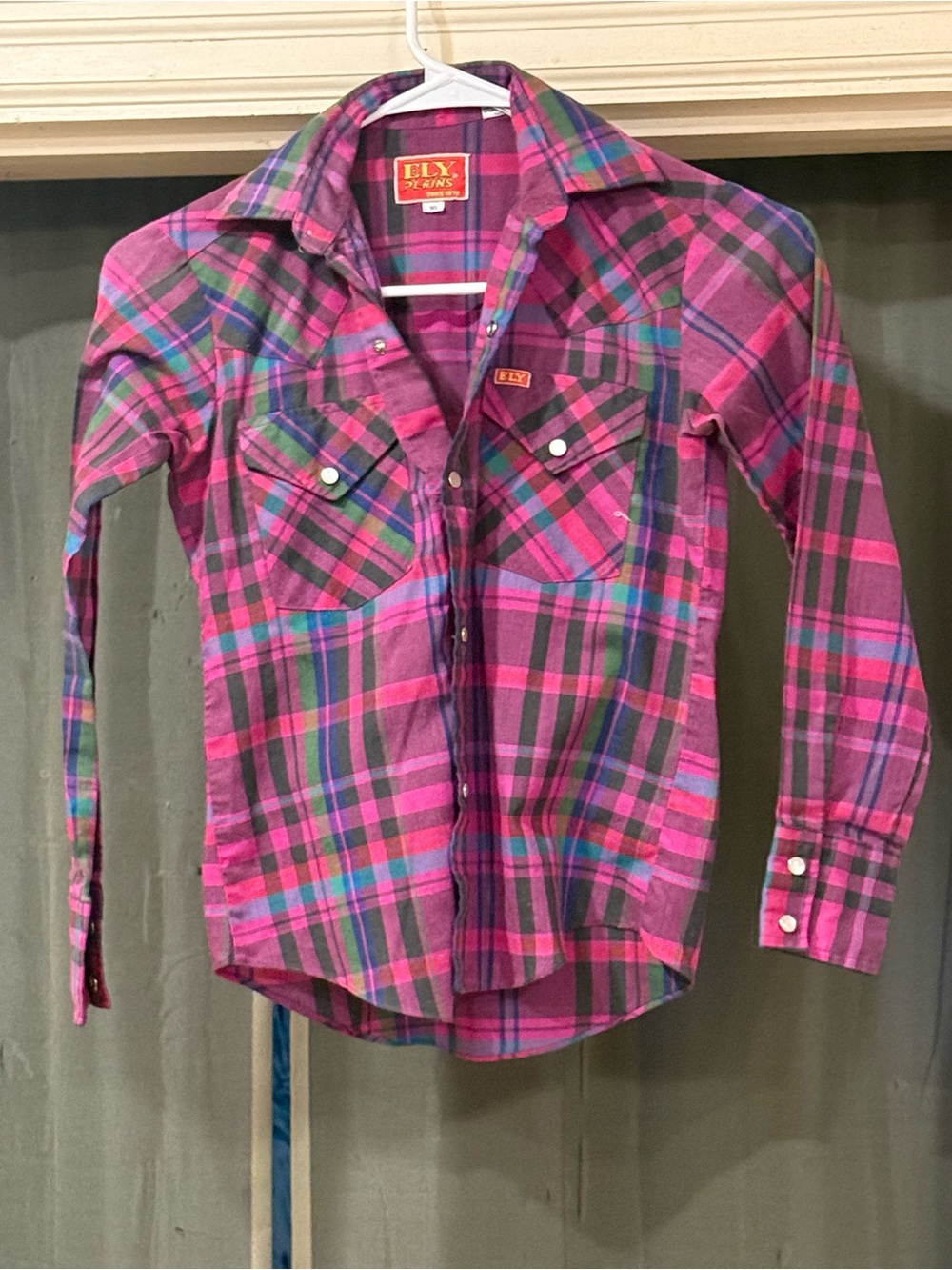 ELK Kids Pink & Purple Plaid Button-Down Shirt